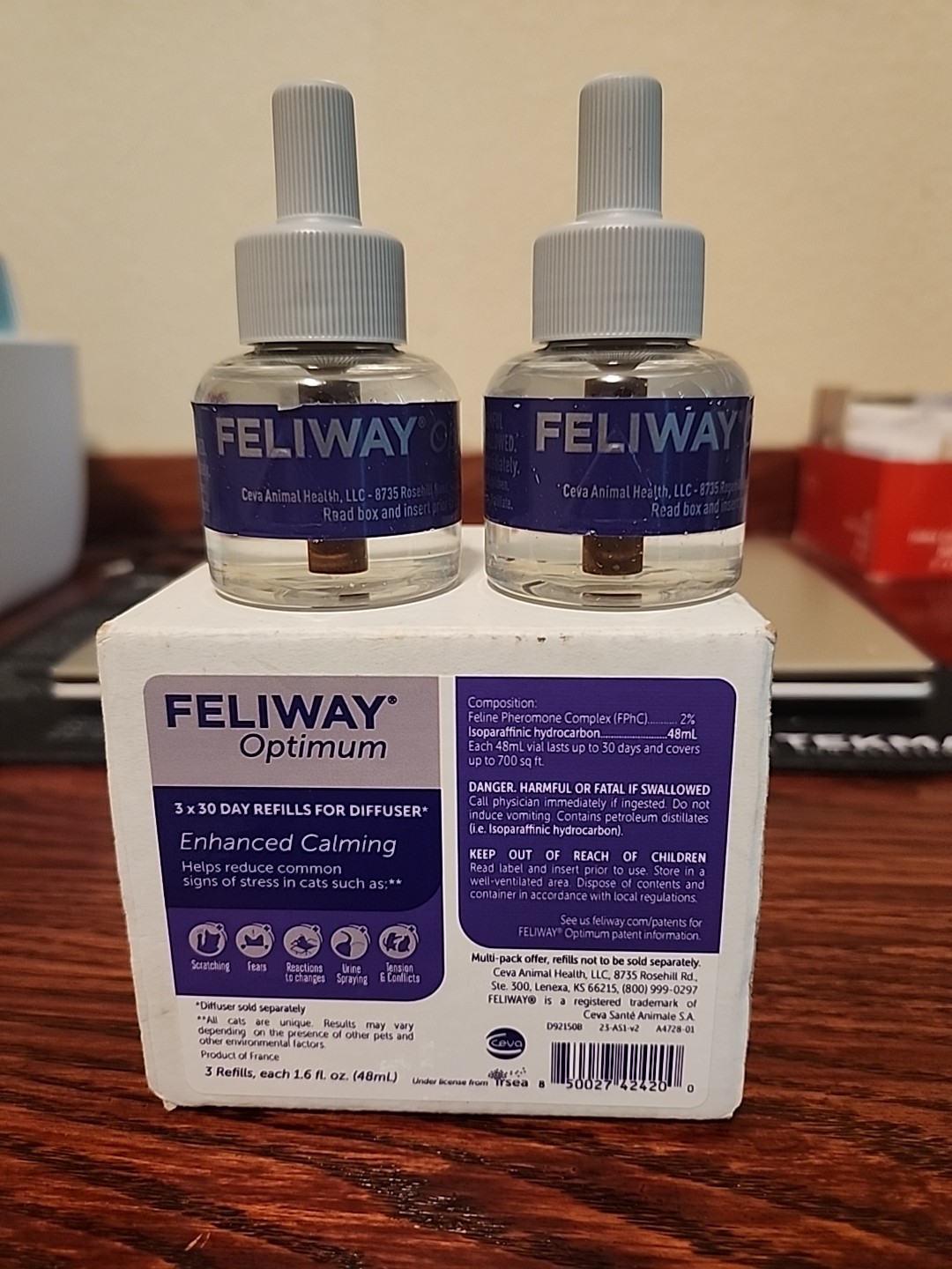 FELIWAY Optimum Enhanced Calming Pheromone 30-Day Refill 2 Pack