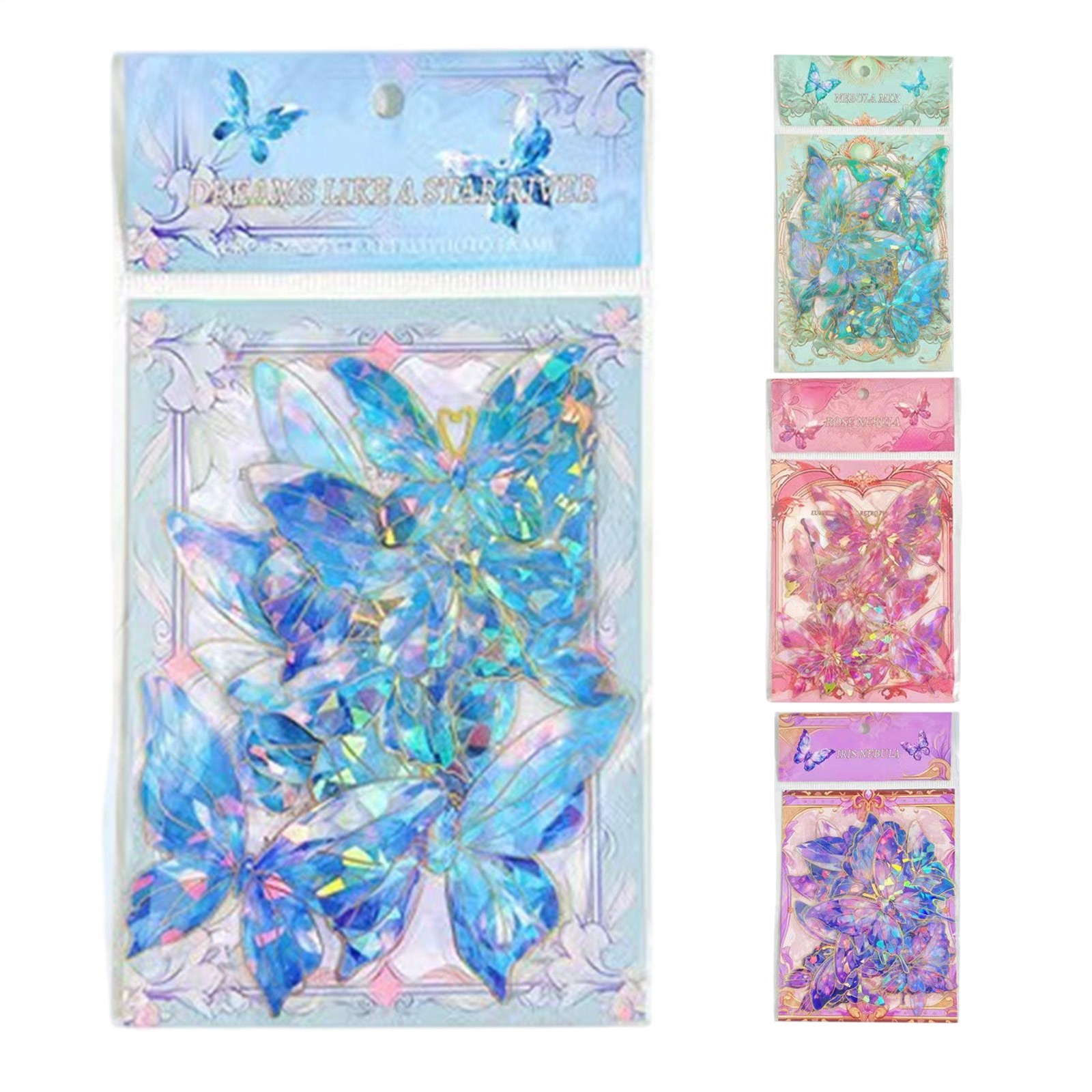 3D Butterfly Wall Decor 3sets Butterfly Stick Laser Handmade Creative Stickers