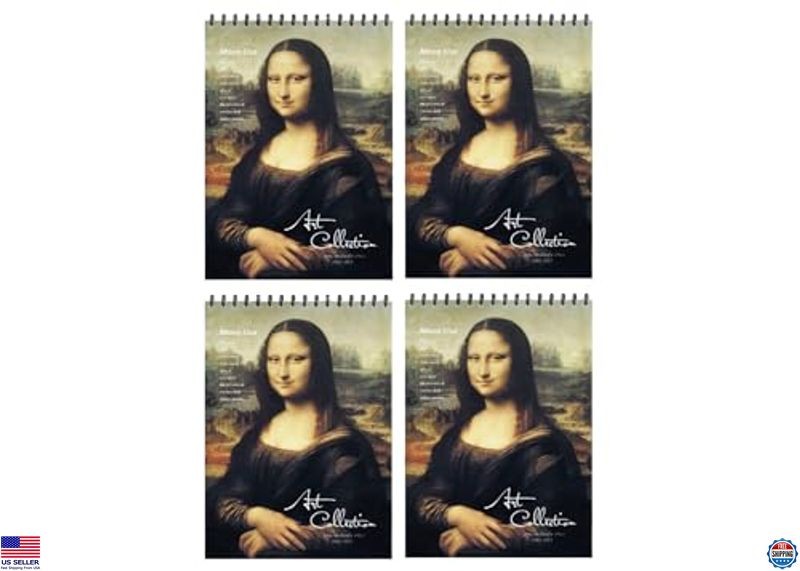 9" x 12" Top Spiral Bound Sketchbook, 90 Sheets, Acid Free, 4 Pack for Artists