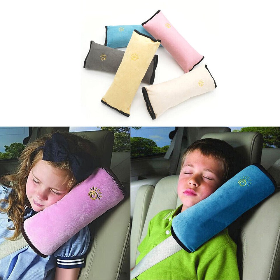 Kids Car Safety Seat Belt Covers Pad Strap Harness Shoulder Sleep Pillow Cushion