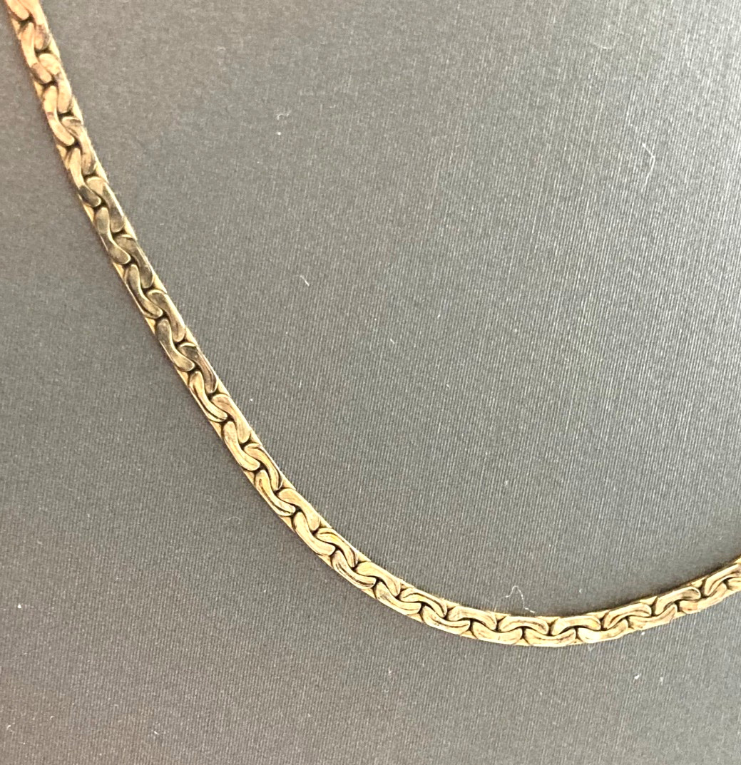 12k Yellow Gold Filled Chain Necklace, 15 1/2" Long and 4.1g