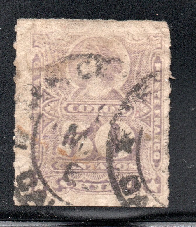 CHILE,  COLON RULETEADO MALVA, MATASELLOSCALLAO,  GUERRA DEL PACIFICO (GDP-19)