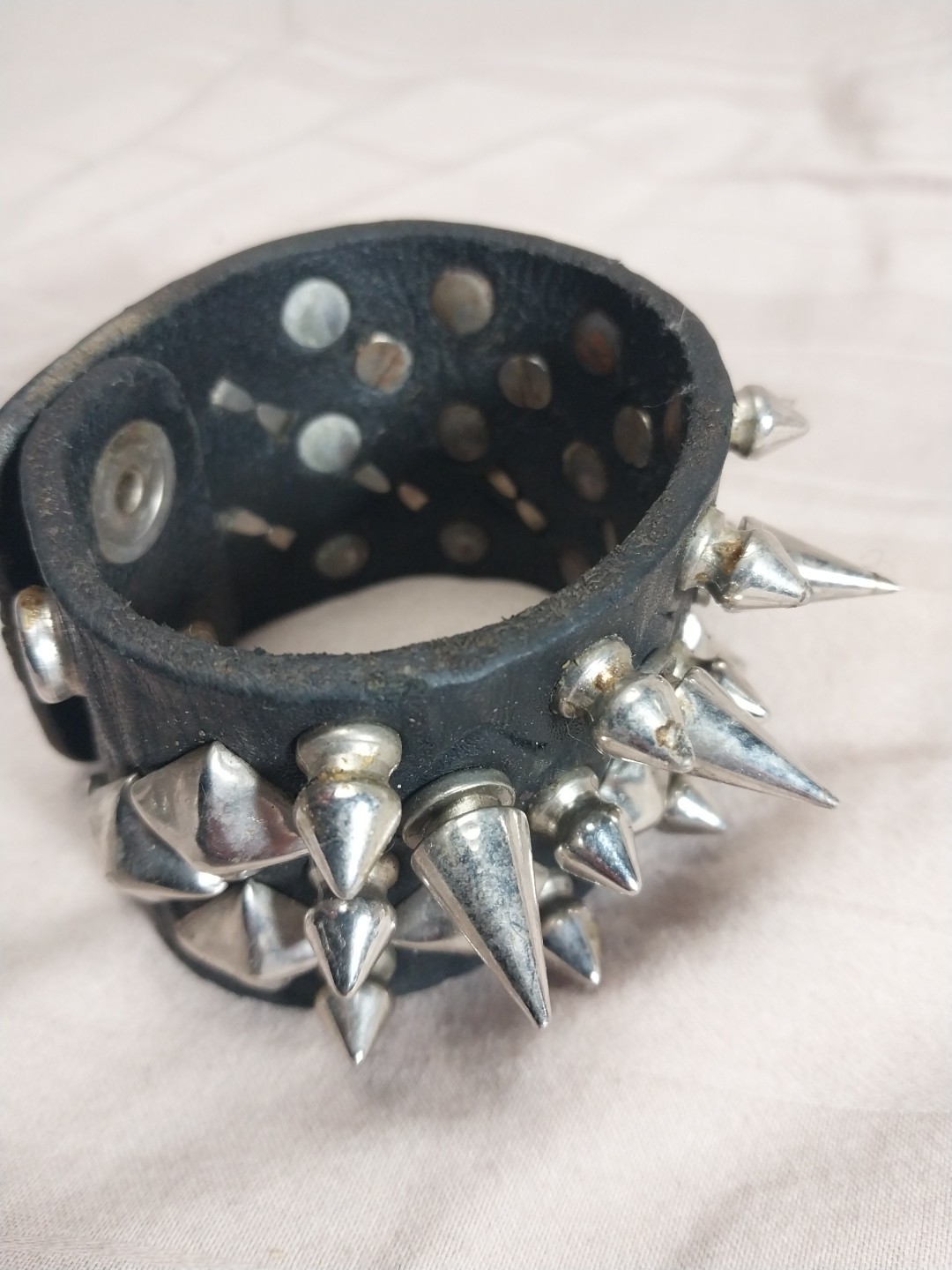 Spiked Leather Wrist Belt,leather Braclet Spiked,punk Jewelry