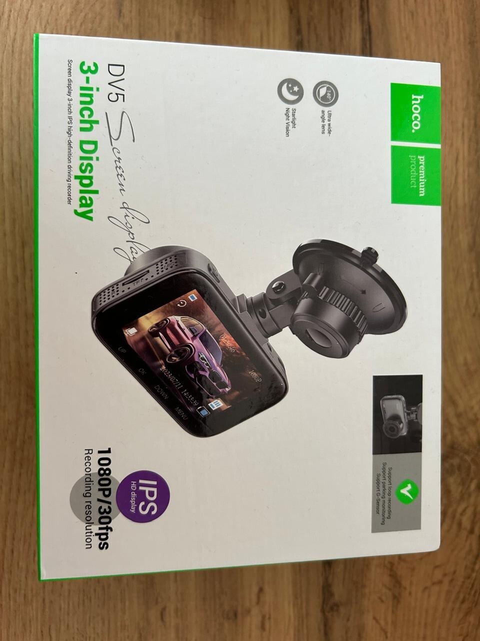 Hoco DV6 Driving & Rear Recording With Screen Dash Camera Black