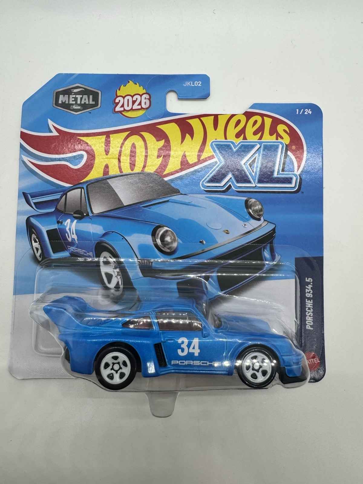 Porsche 934.5 Sky Blue Hot Wheels XL 1:43 Scale Metal Diecast 2026