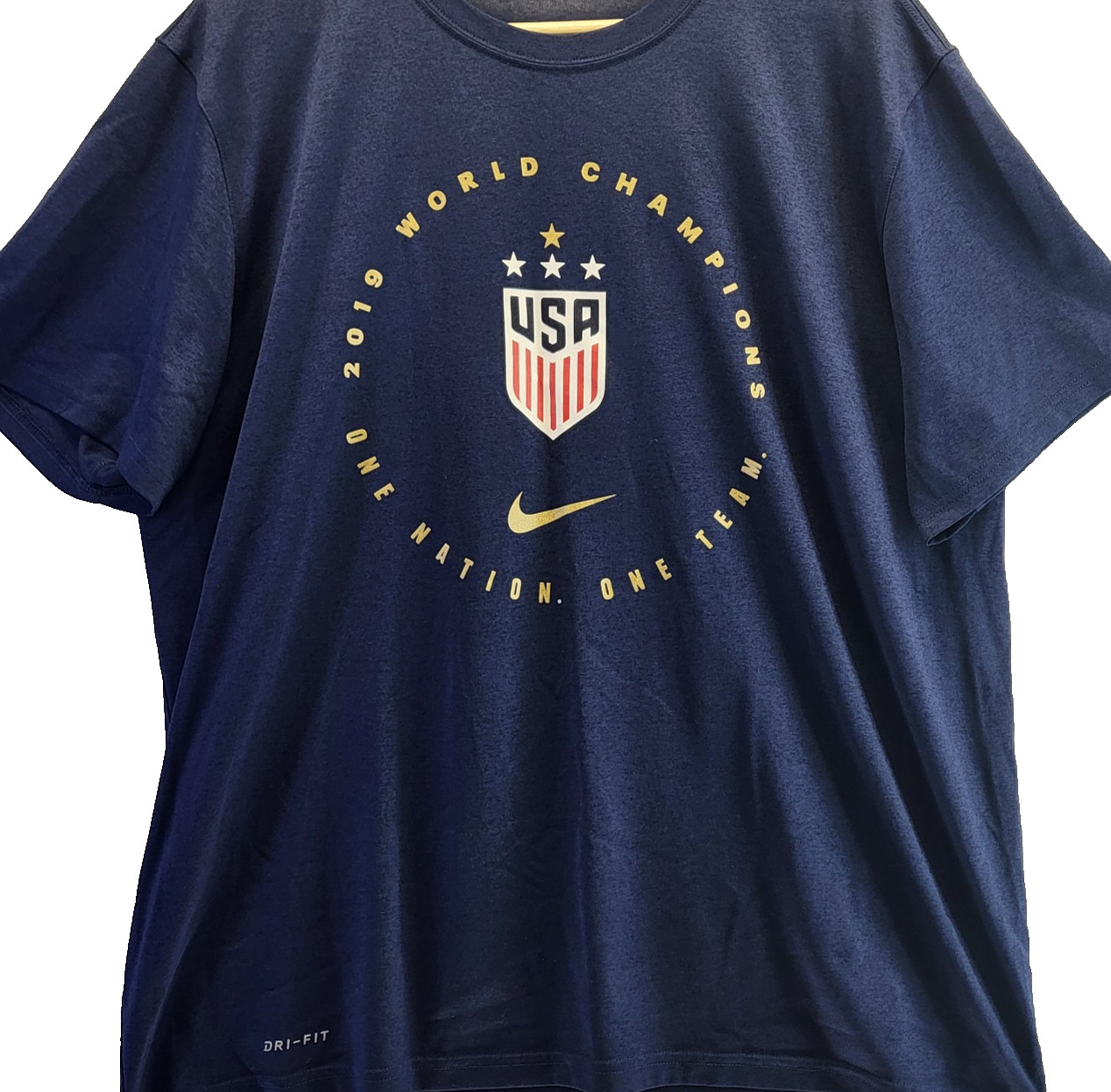 Nike 2019 FIFA US Womens Soccer World Championship Mens XL Blue T-Shirt USA