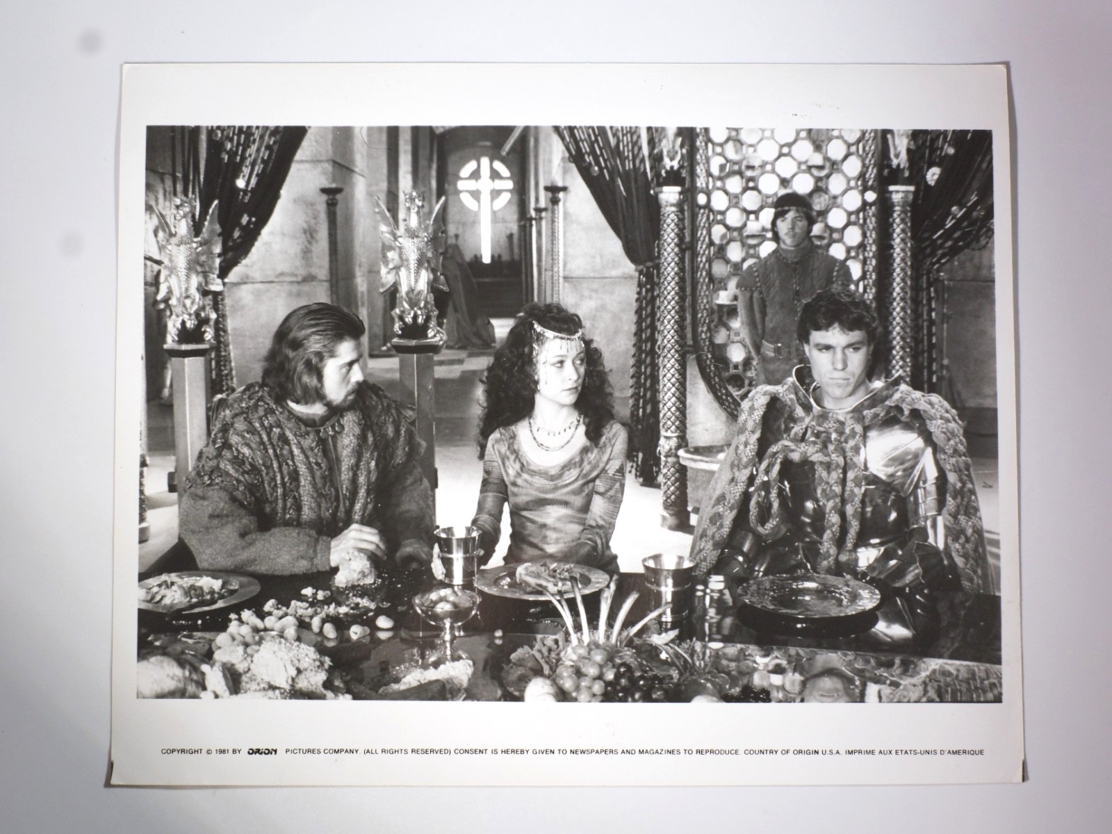 Vintage  Excalibur Undated Press Photo Actors Nicholas Clay, Cherie Lunghi