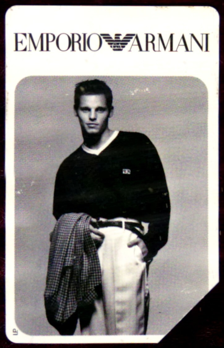 G 486 C&C 2539 Used Phone Card Armani Man With Overcoat 2^A Quality