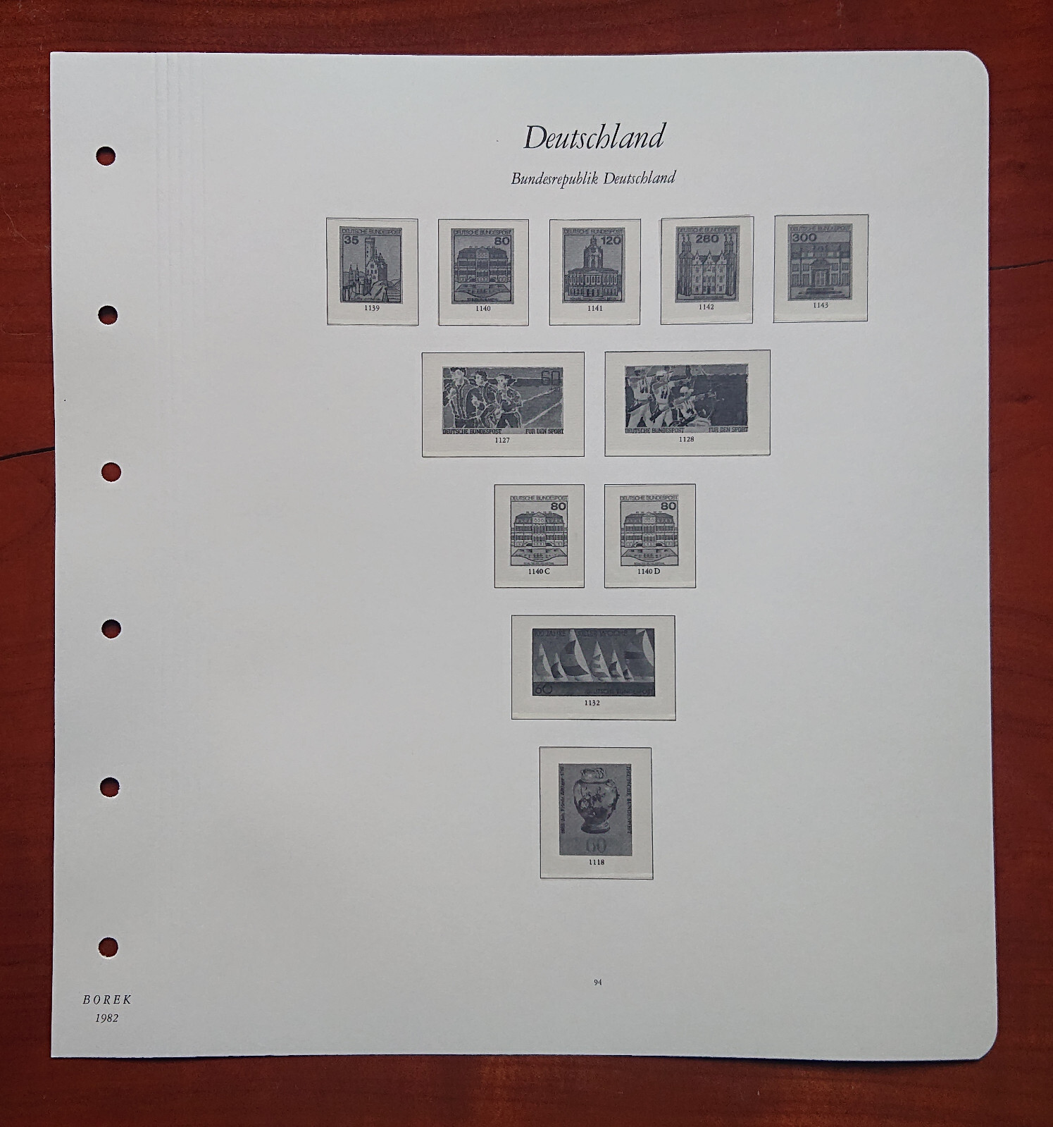 Vordruckblatt Federal Republic Germany Borek 1982 S.S.94 Kiel Week Building