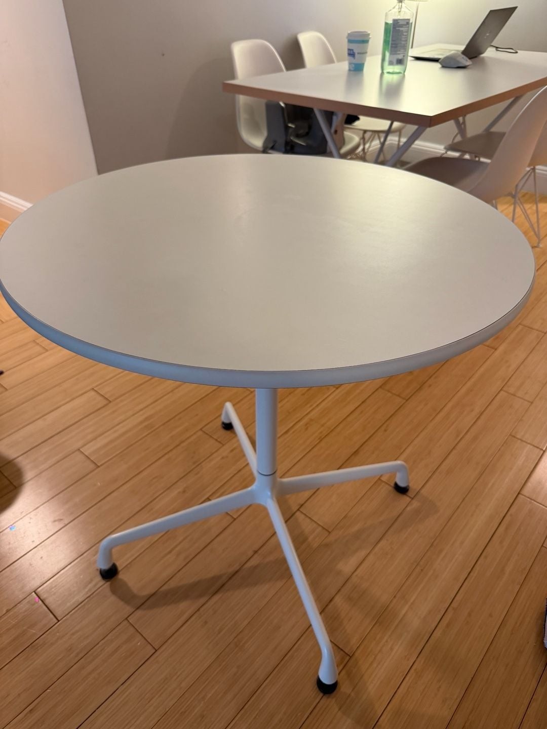 Herman Miller Eames Round Conference and Dining Table with Universal Base