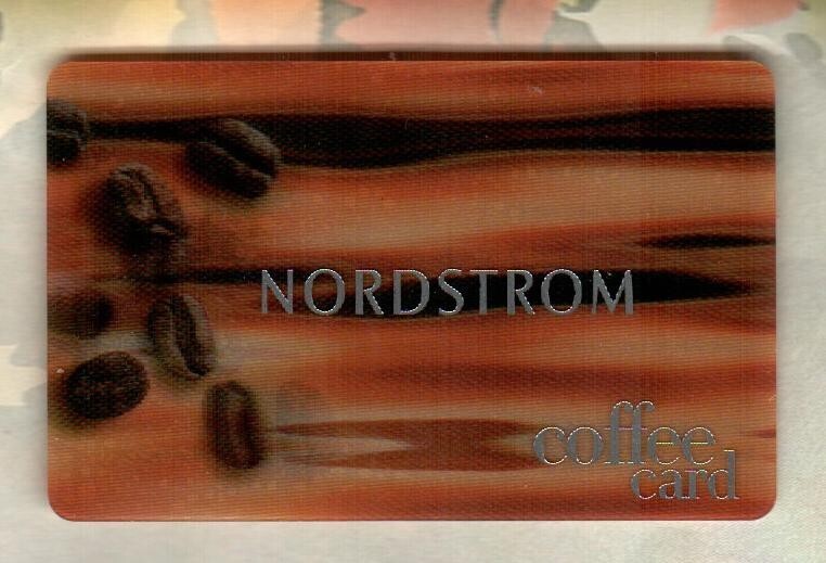 NORDSTROM Coffee Beans ( 2007 )  Lenticular Gift Card ( $0 )