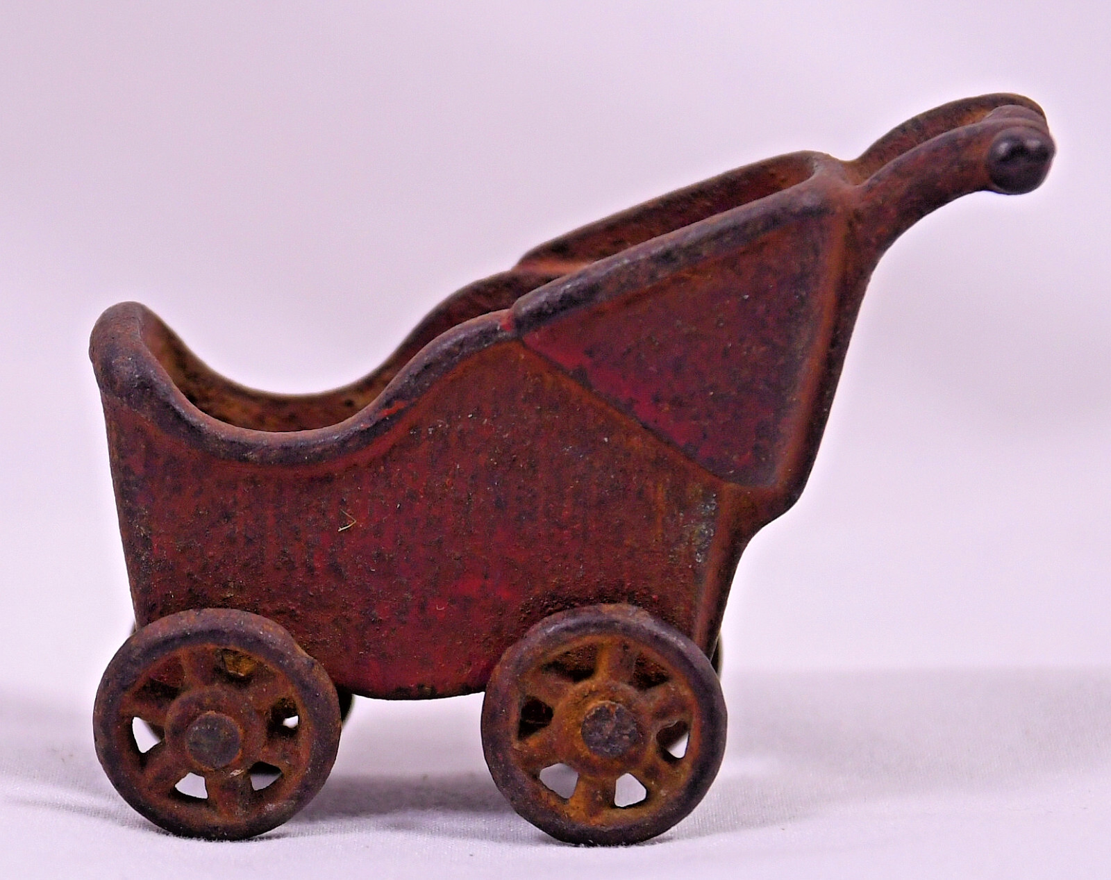 Vintage miniature small Metal Baby Doll Stroller 3 inch x 1 1/2 x 1 3/4