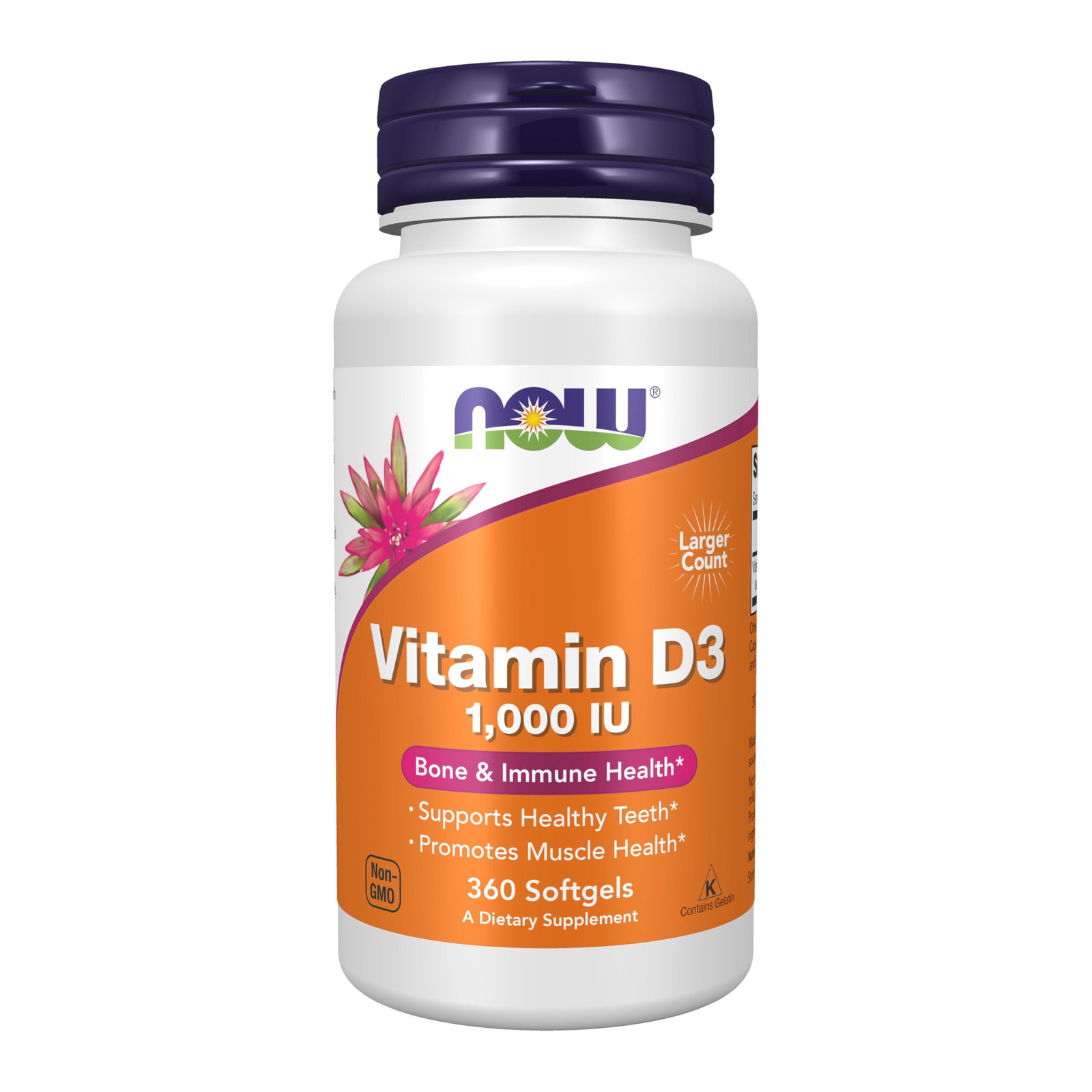 NOW Foods Supplements, Vitamin D-3 1,000 IU, High Potency, Structural... 