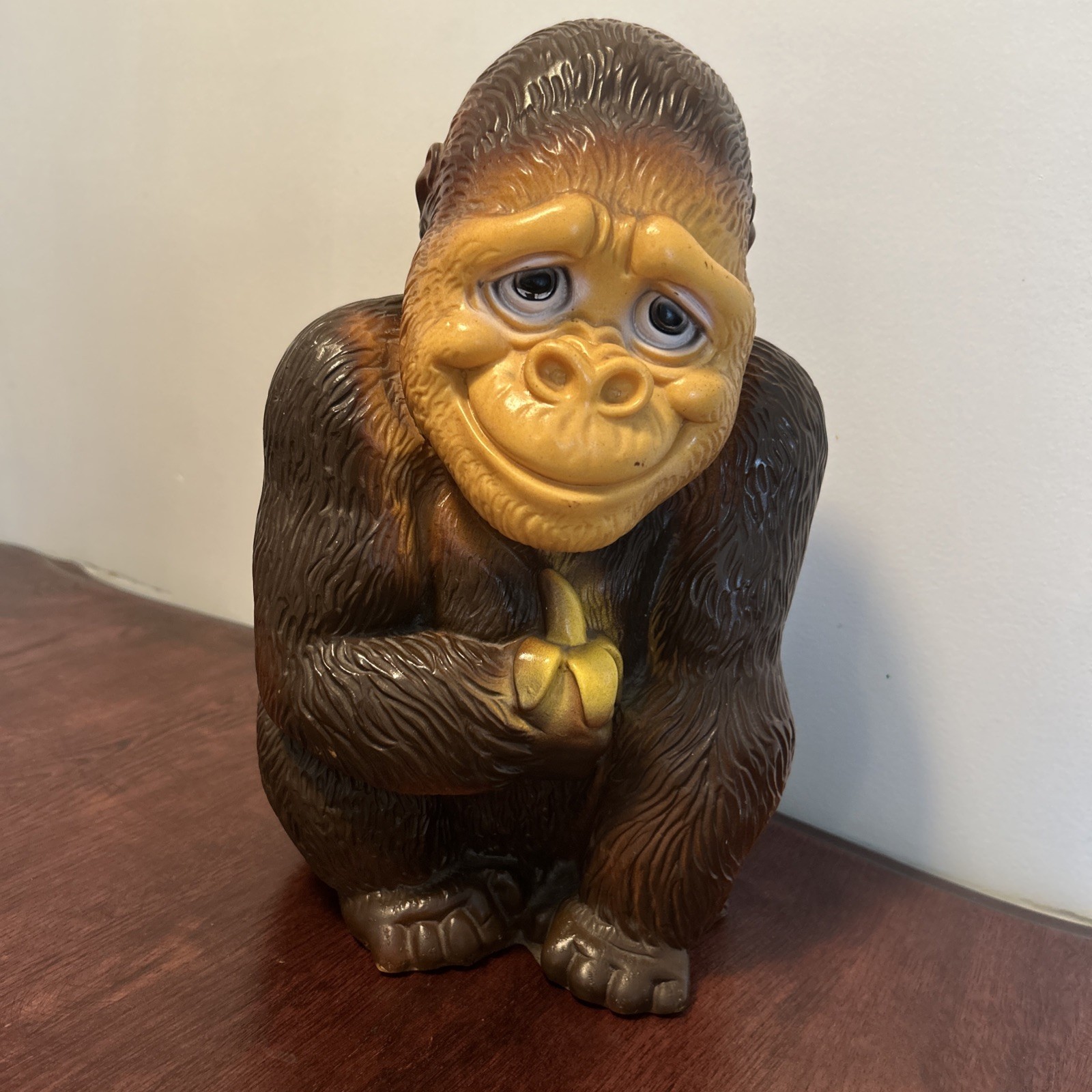 Vintage 1971 Happy Monkey Gorilla APE Large 12.5" BANK New York Vinyl Products