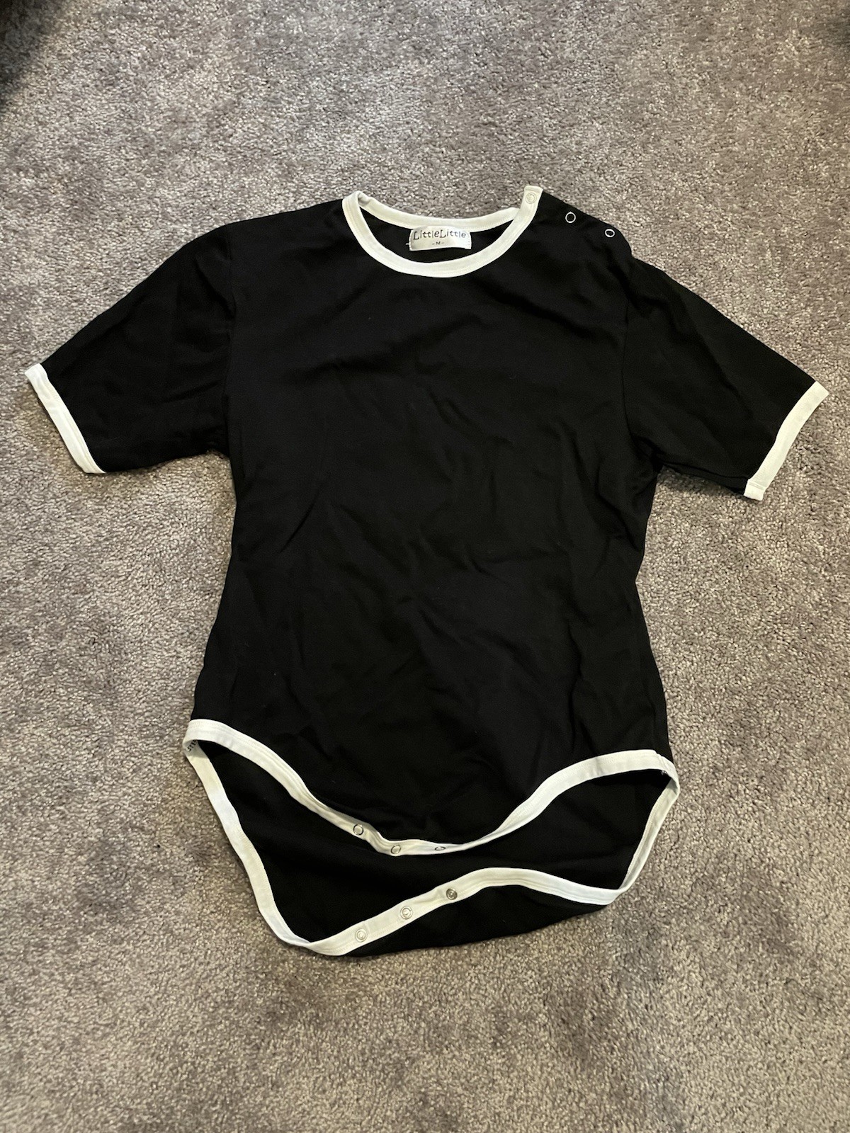 Little little Black Adult romper With Snaps Size Medium