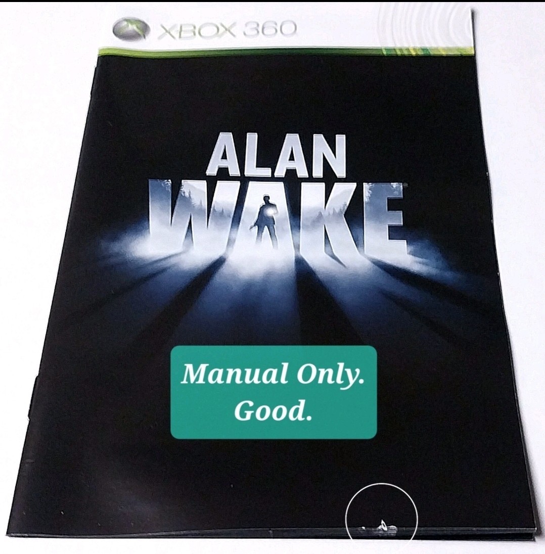 Alan Wake Xbox 360 Game Manual Only Replacement Booklet Good