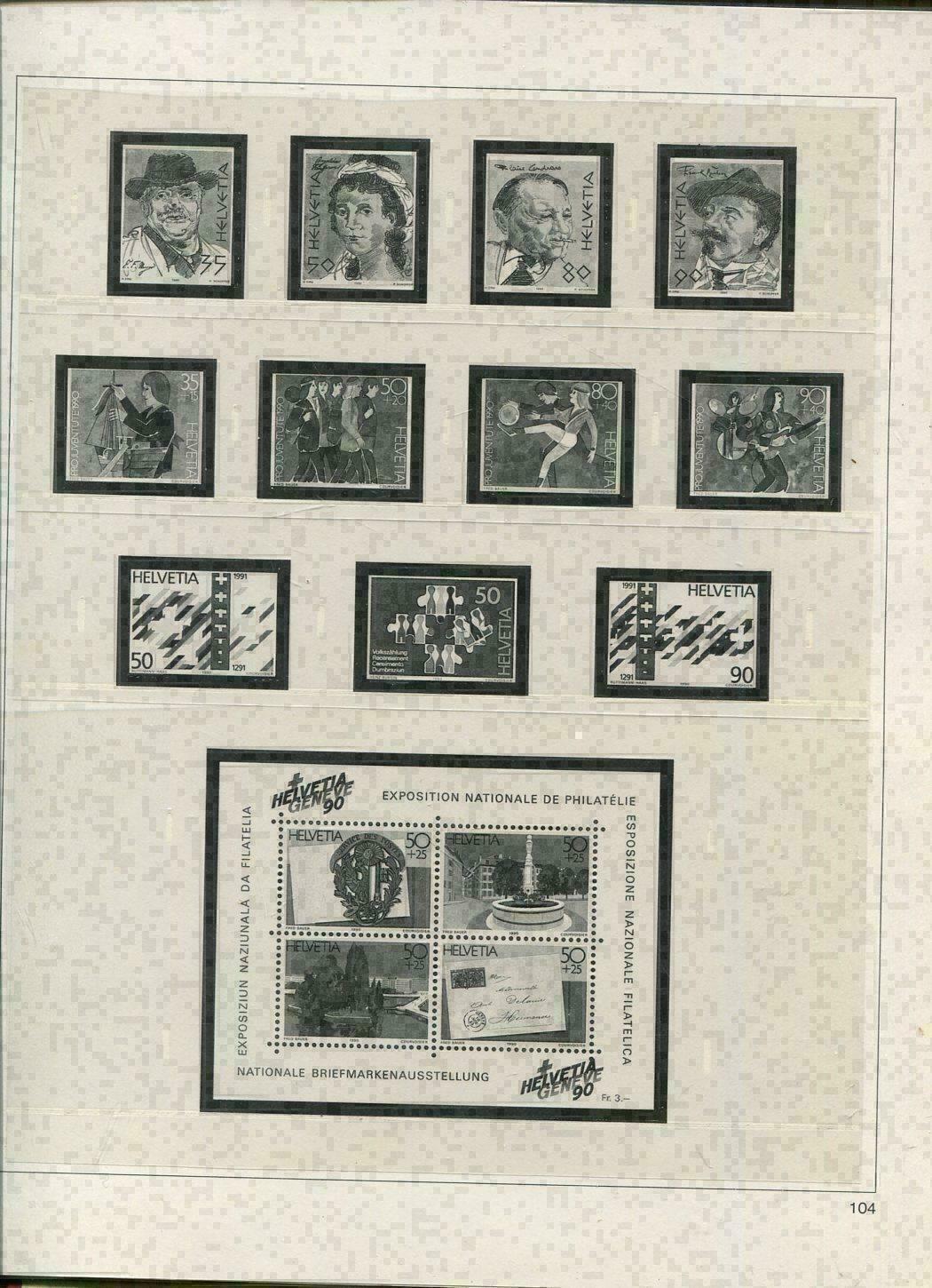 Switzerland 1980 - 1990 SAFE Dual Preprinted Album