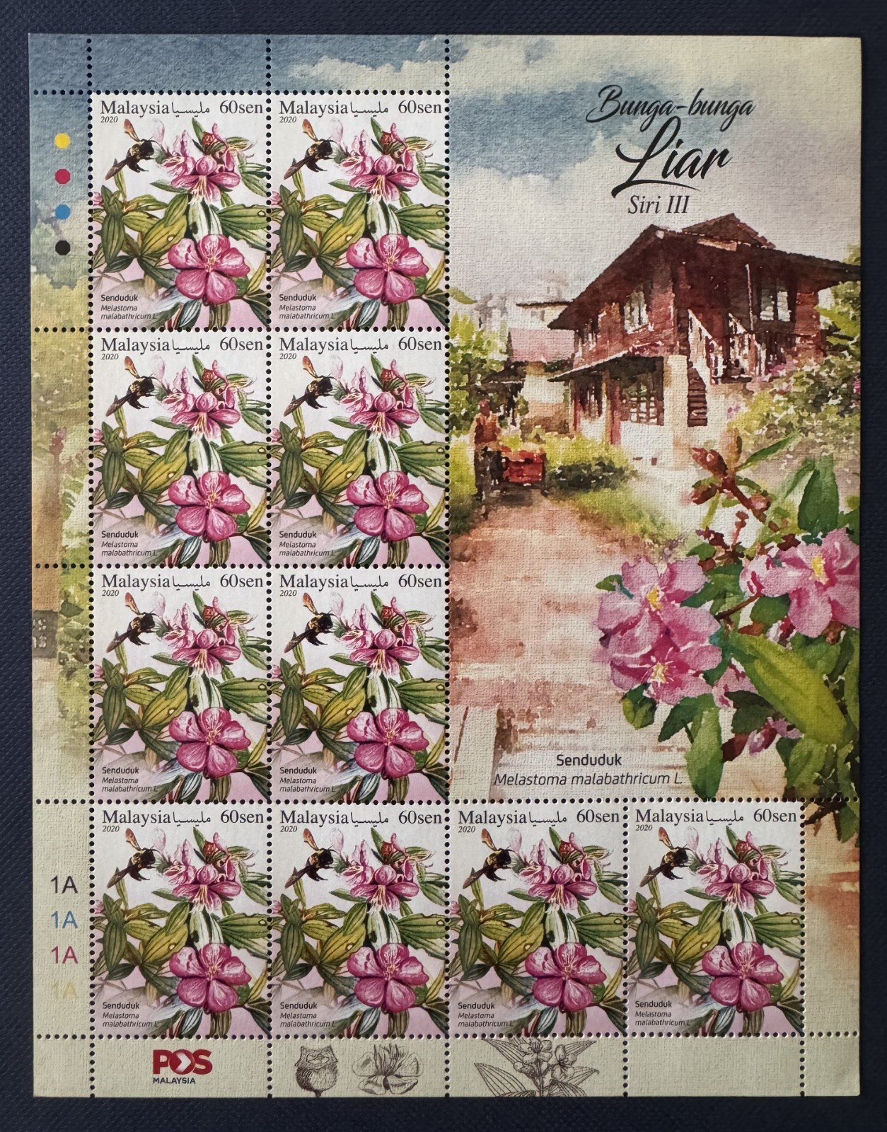 MALAYSIA 2020 Wildflowers 60s sheet of 10V MNH SG#2423