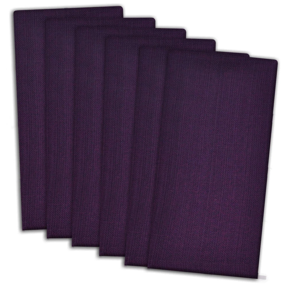 20x20 Eggplant Cloth Napkin Set of 6 Durable Machine Washable Dining Accent