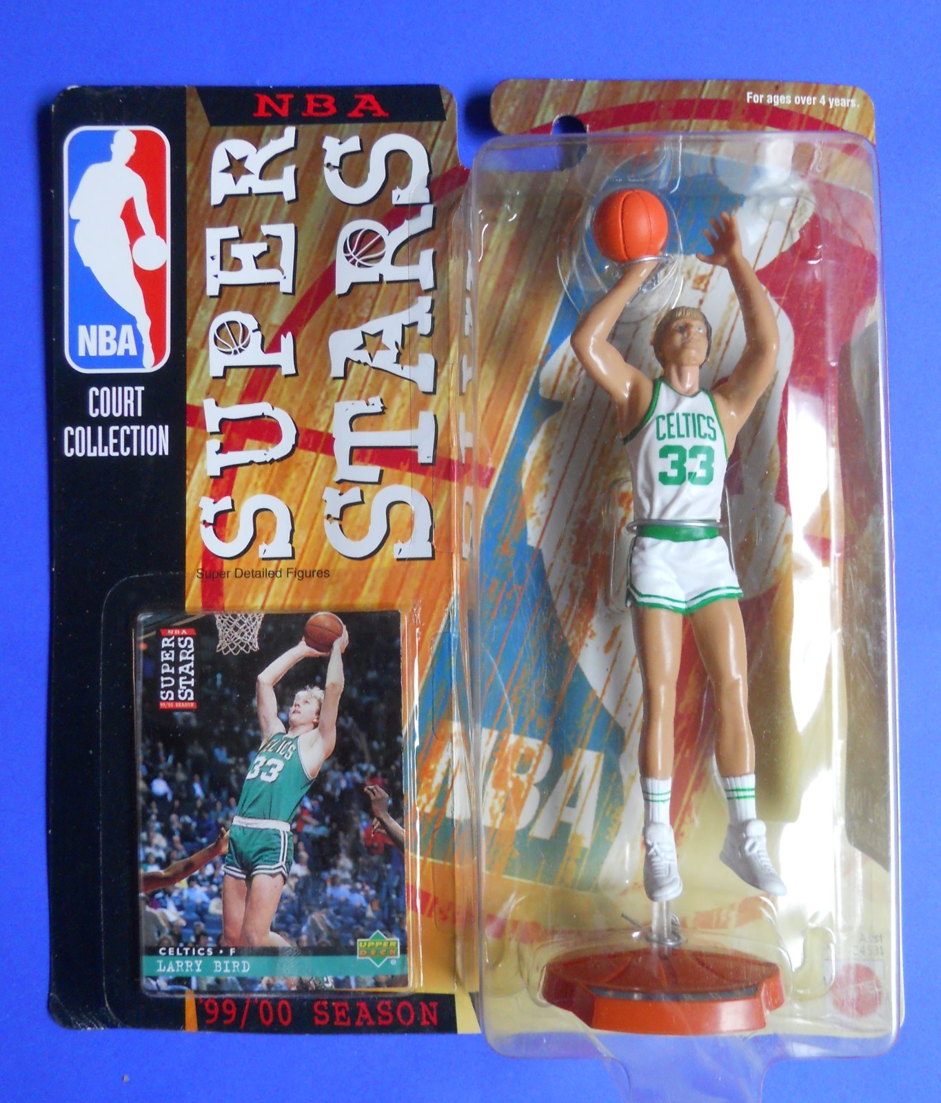 Mattel LARRY BIRD MINT NBA Court Collection Super Stars Upper Deck Card 1999