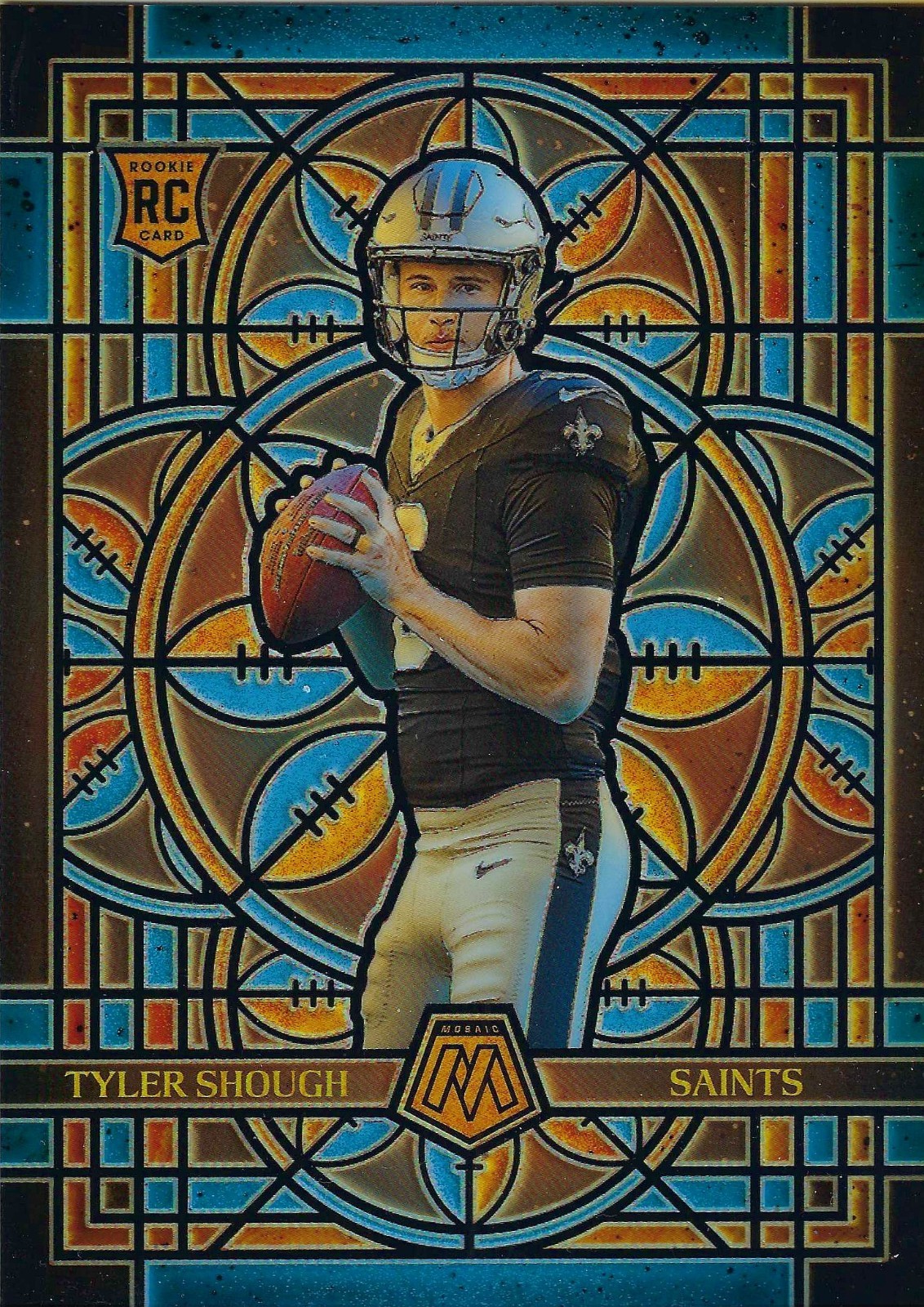 Tyler Shough ROOKIE 2025 Rare  OVERSIZE Prizm Mosaic Stained Glass # 18