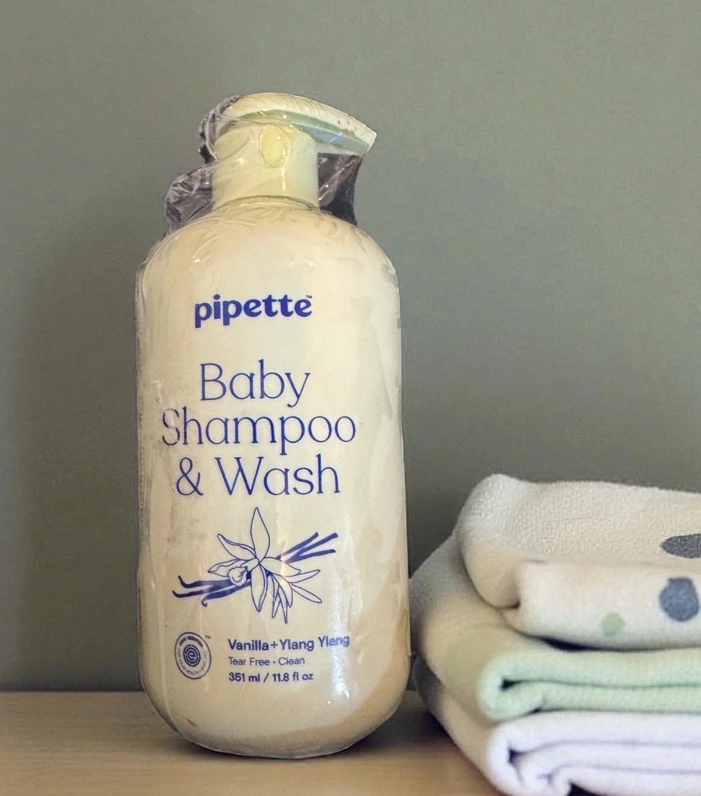 Pipette Baby Shampoo & Wash Vanilla + Ylang Ylang 11.8 oz Gentle Cleanser