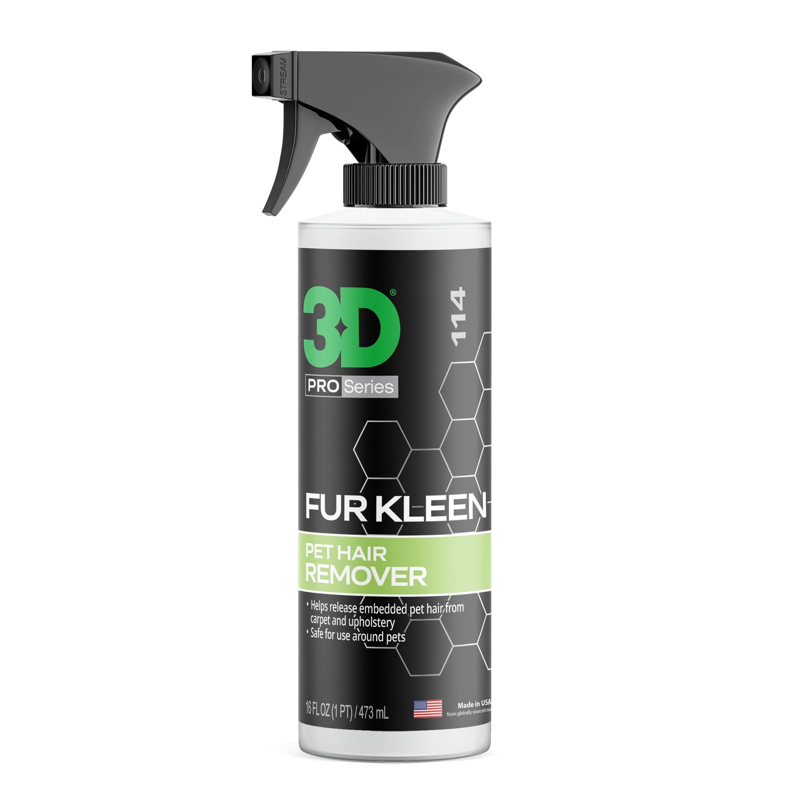 3d Car Care 3DD-114OZ16 Fur Kleen Pet Hair Remover 16 Oz