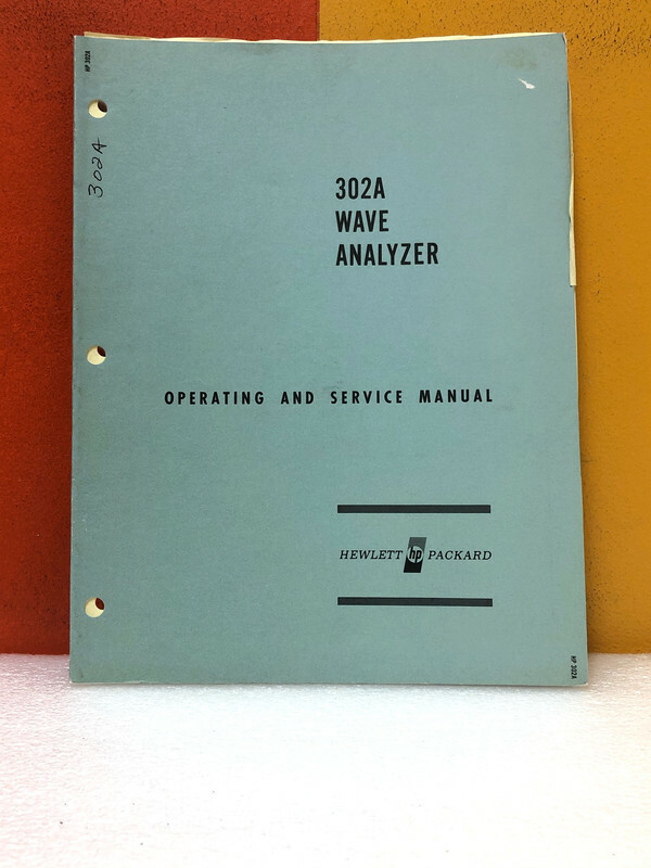 HP 00302-90003 302A Wave Analyzer Operating & Service Manual