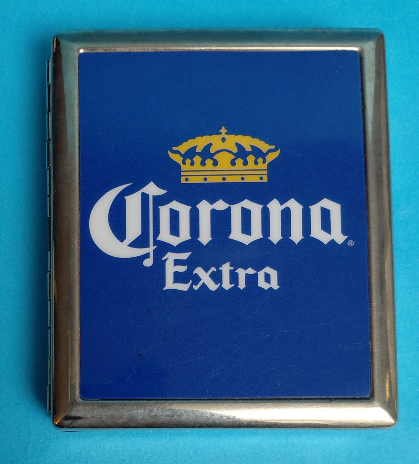 Corona Extra Silver Blue Cigarette Case