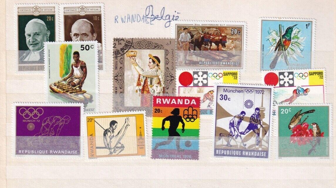 G027 Rwanda mint/used stamps selection