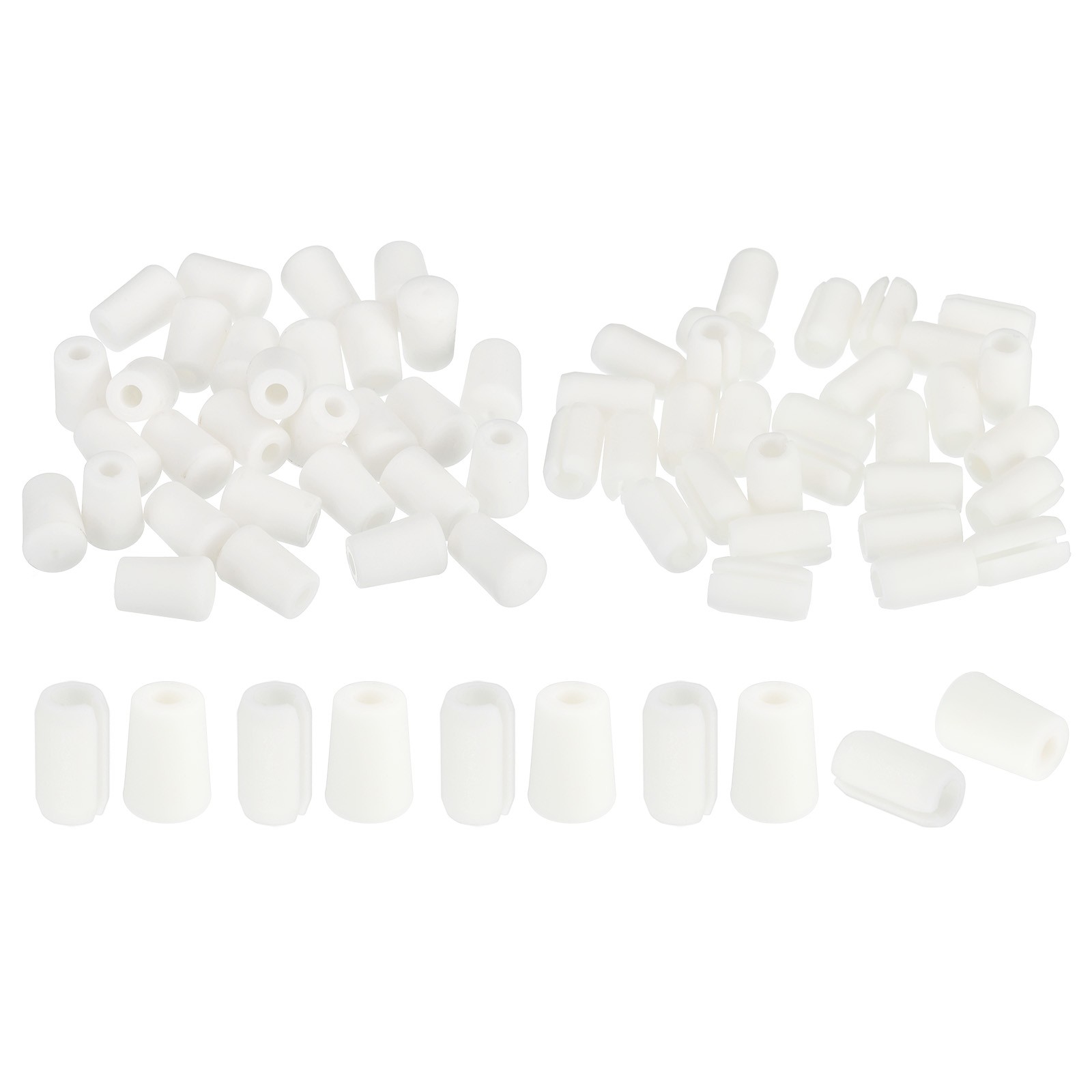 1Set/30Pcs Kitchen Sink Rack Feet with 5mm ID x10mm OD Bumpers Cover, White