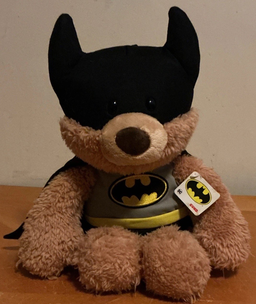 Gund DC Comics Batman Malone Black Teddy Bear Plush Stuffed Animal 14" NWT