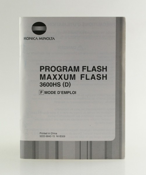 Manual Konica Minolta Programm-Blitzgerät 3600 Hs Instructions