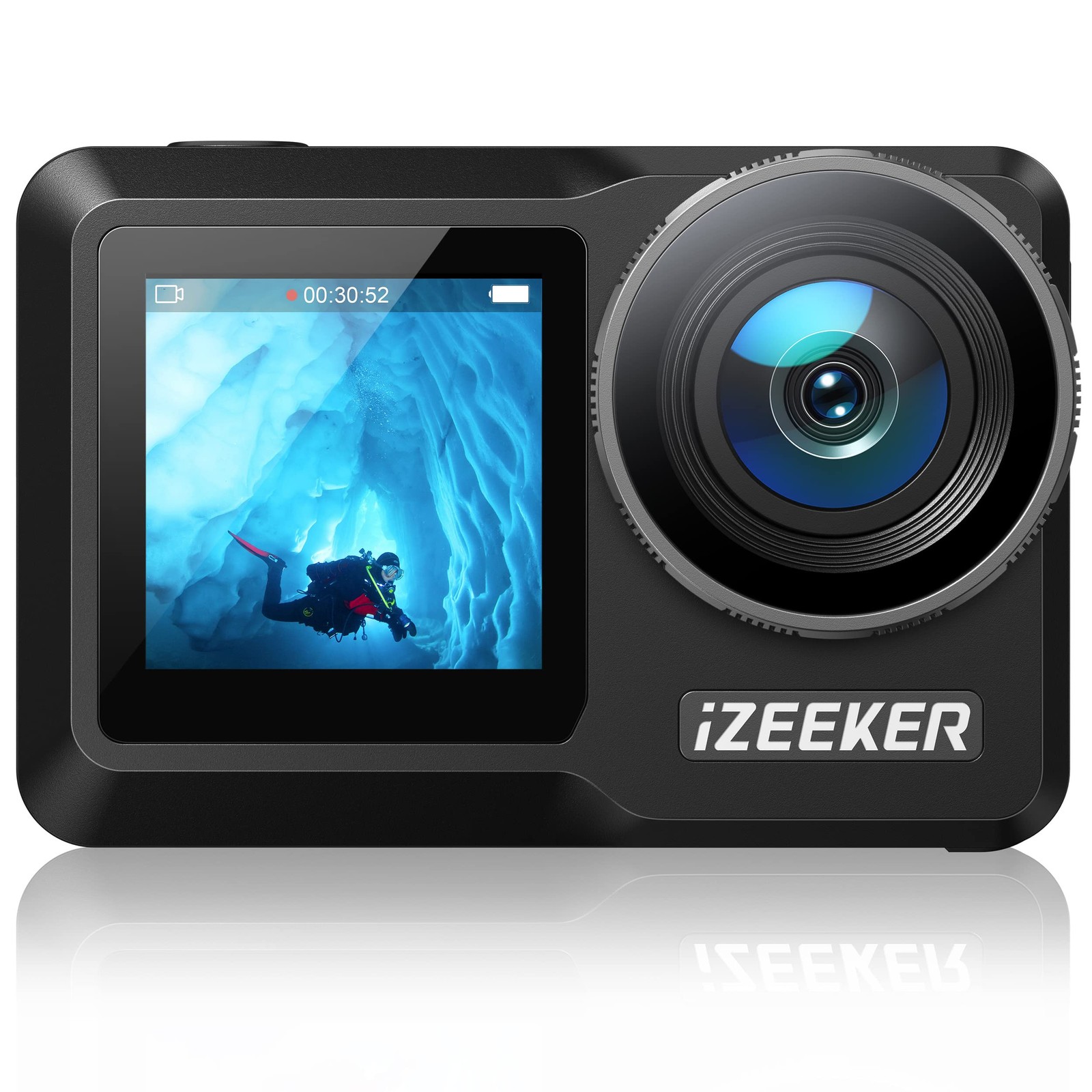 Action Camera 4K 24MP with Touchscreen, 40M Underwater Camera Waterproof, Dua...