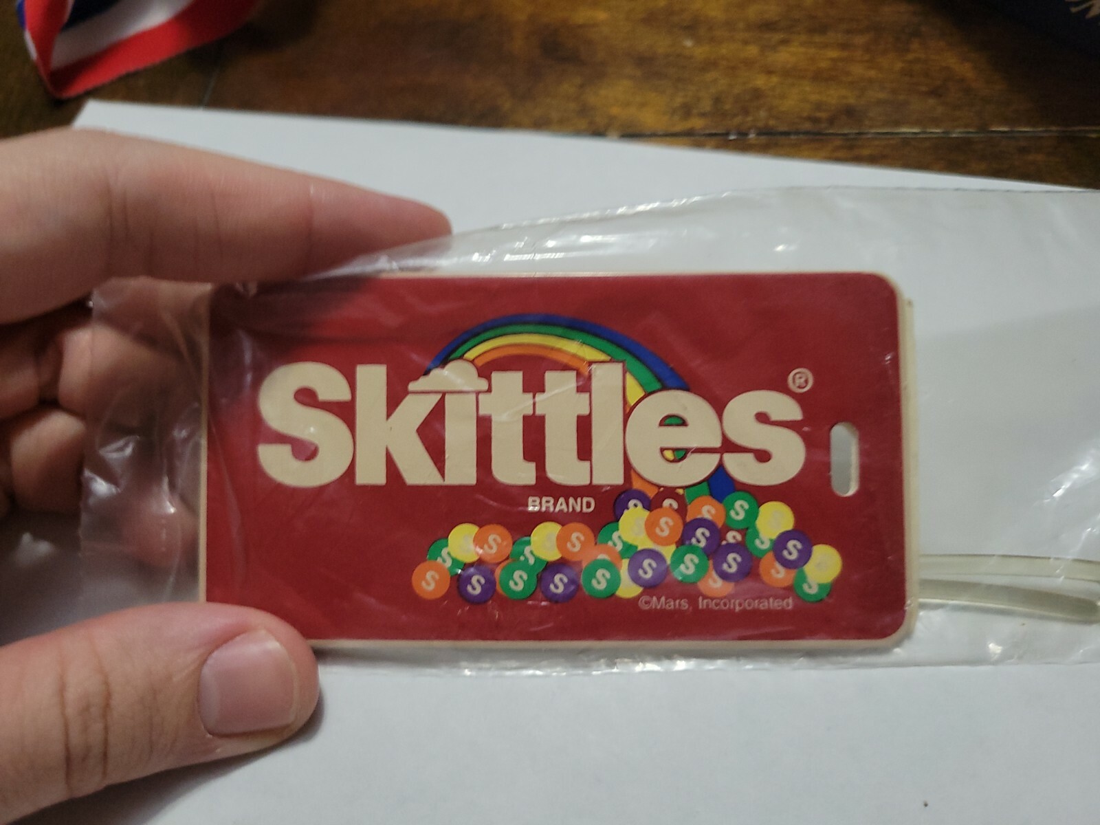 Vintage Skittles Mars Incorporated Luggage Tag