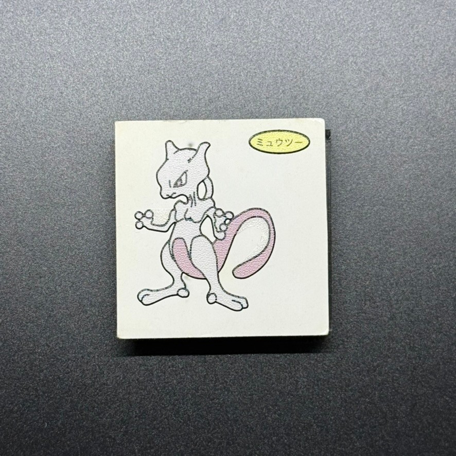 Pokemon Mewtwo Old Rare Bread Sticker Seal Daiichi Pan Decochara 1999