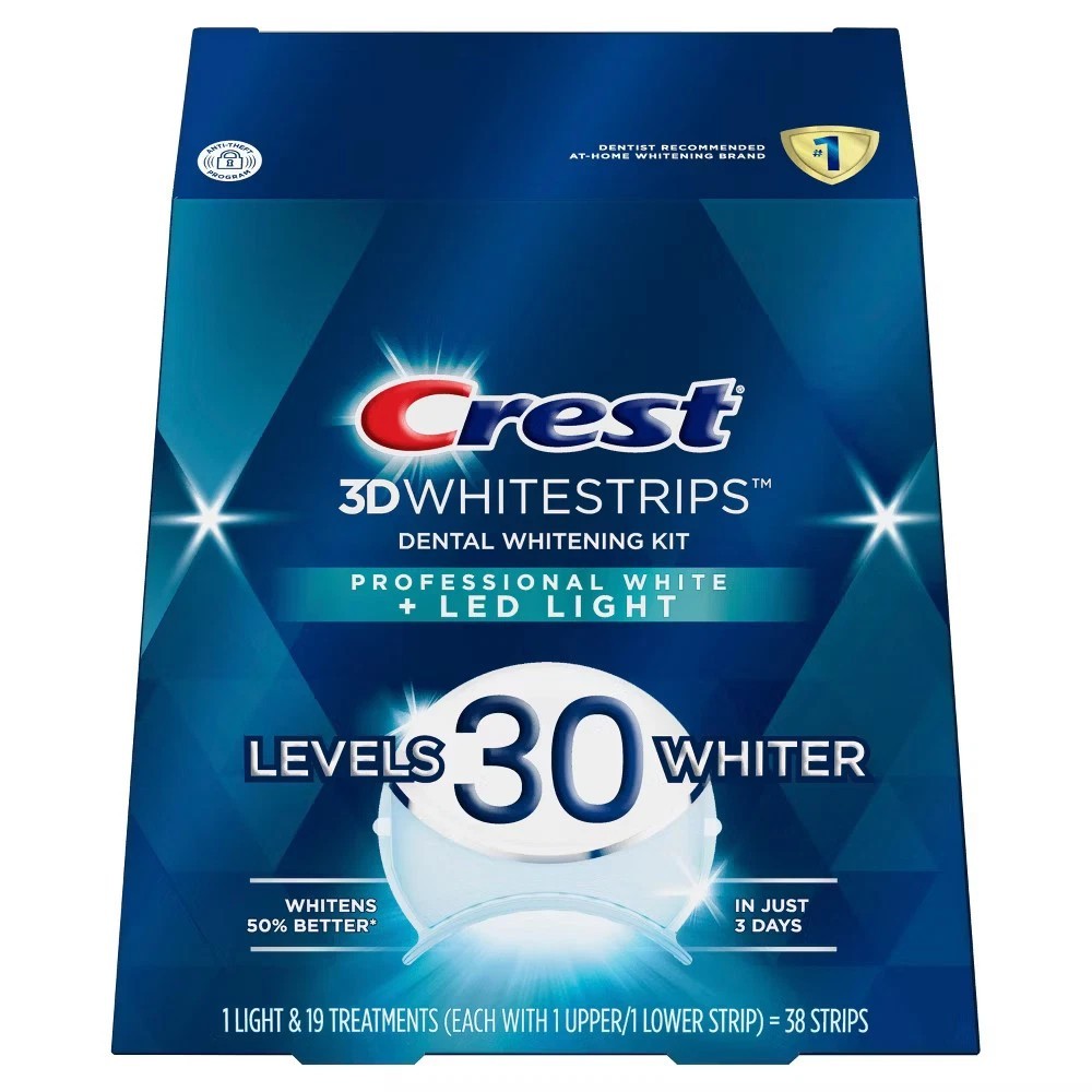 Crest 3D Prof White Teeth Whitening Kit+LED Light -38 Strips 9/2026