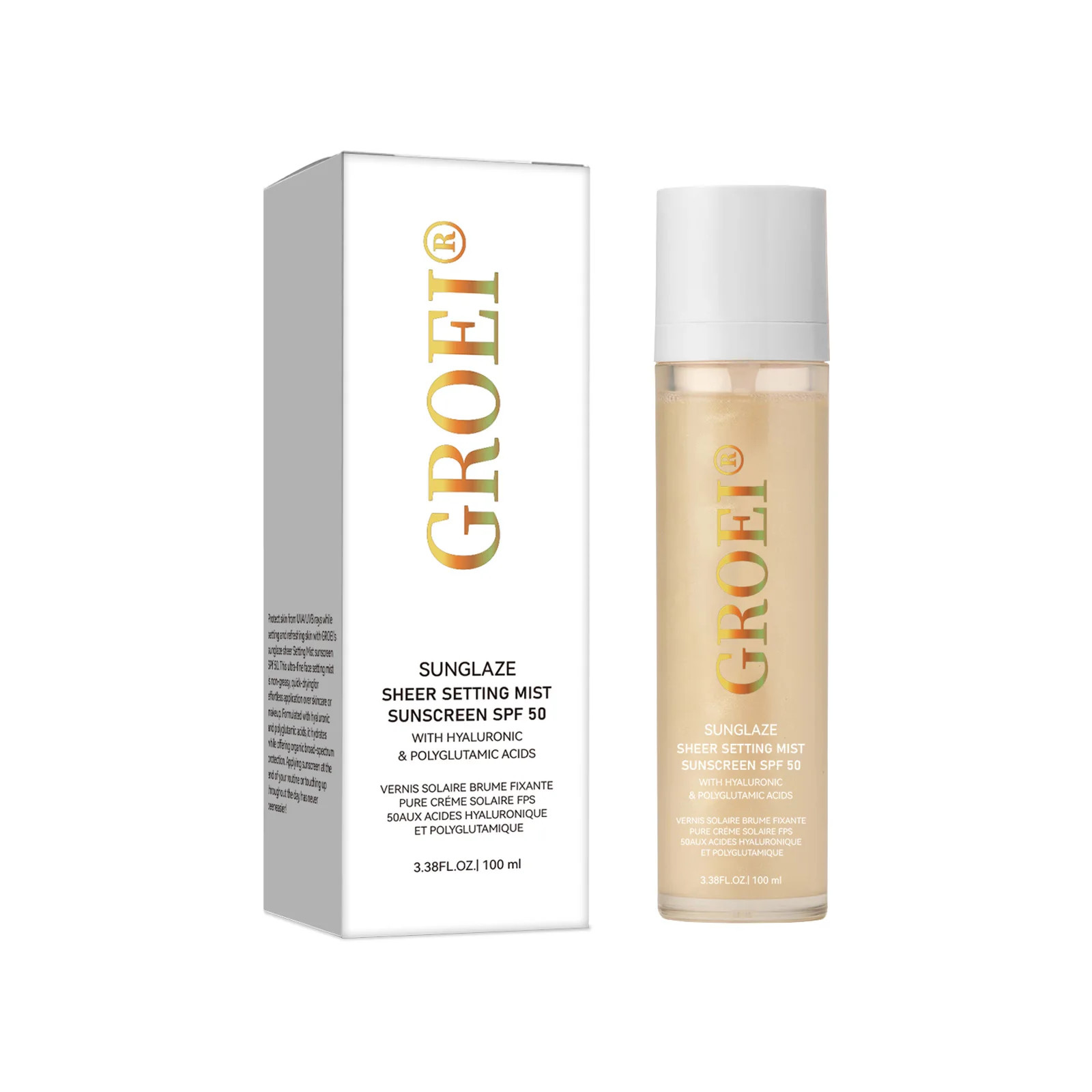 100Ml SPF 50 Sunscreen Setting Spray Sheer Setting Mist Sunscreen Spray Facial S