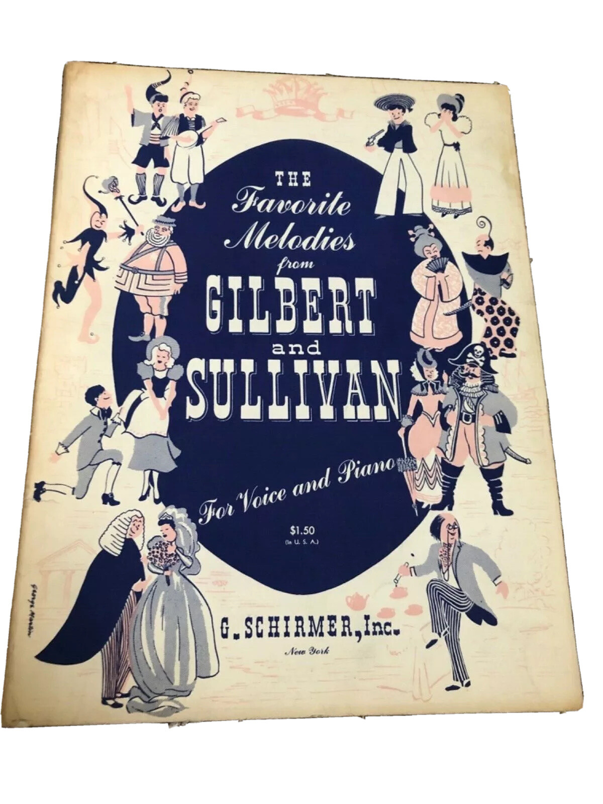 VINTAGE FAVORITE MELODIES FROM GILBERT & SULLIVAN FOR VOICE & PIANO