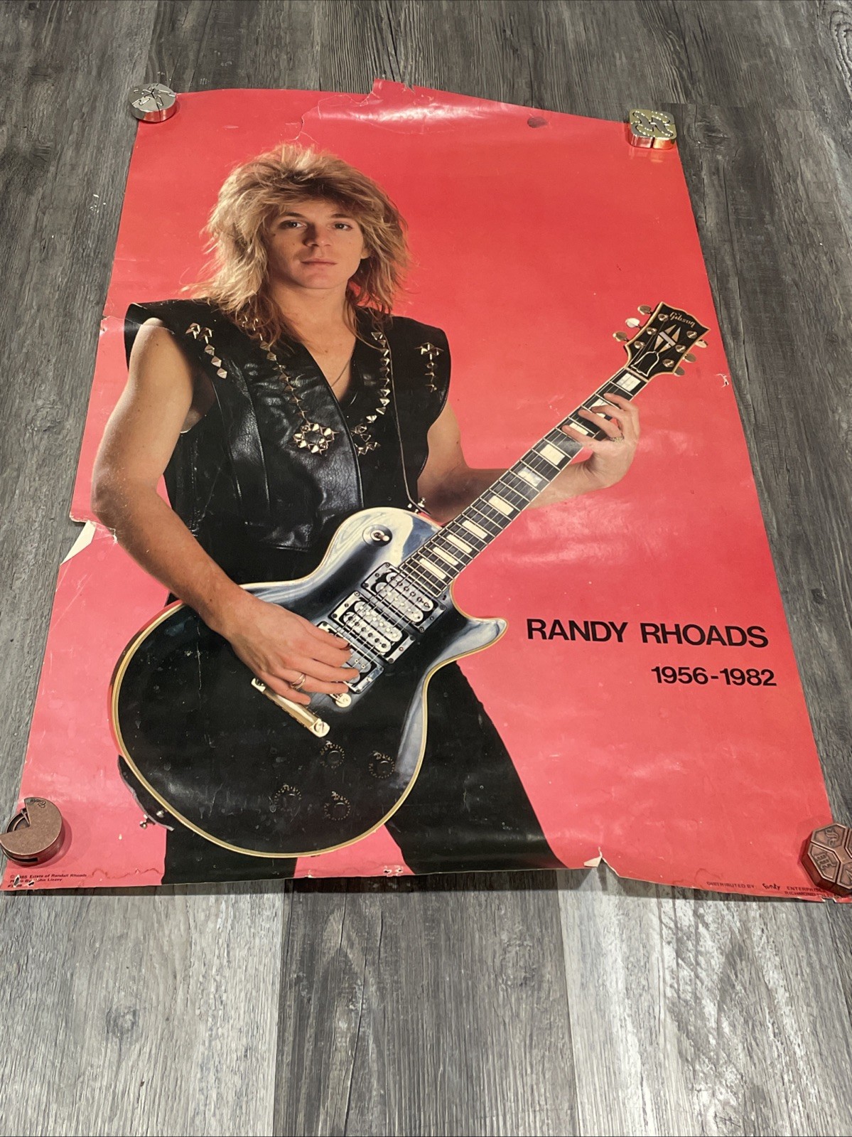 Vintage Randy Rhoads heavy metal music artist original 1985 poster