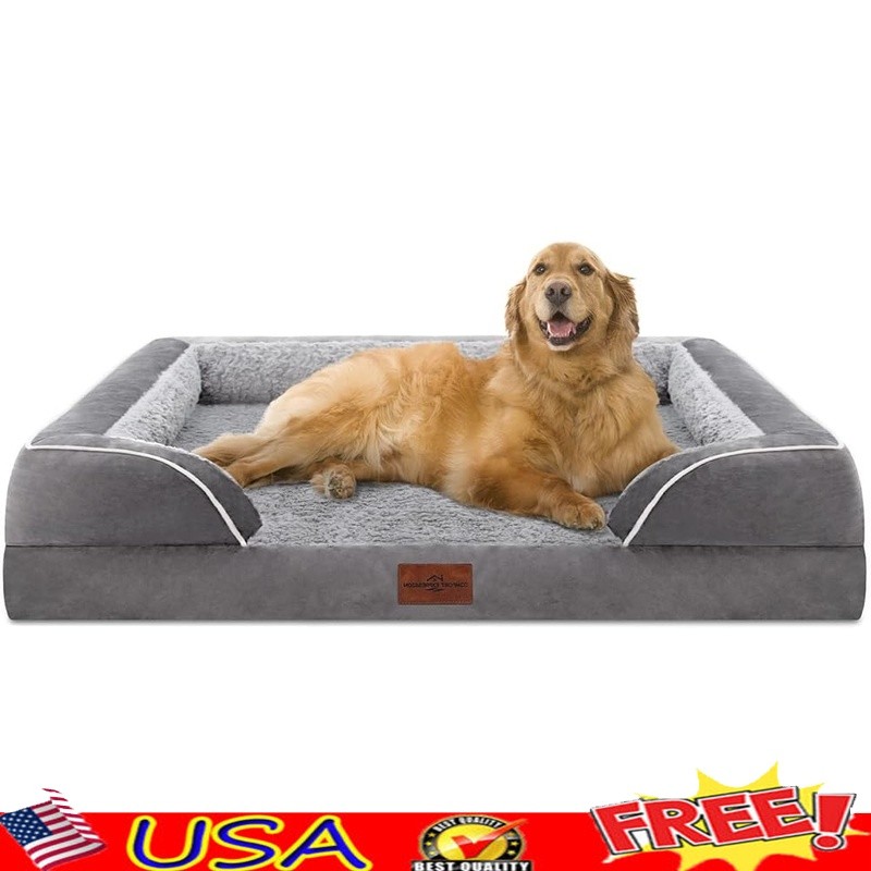 Orthopedic Dog Bed Extra Large Waterproof Washable Non-Skid Support Older Dogs