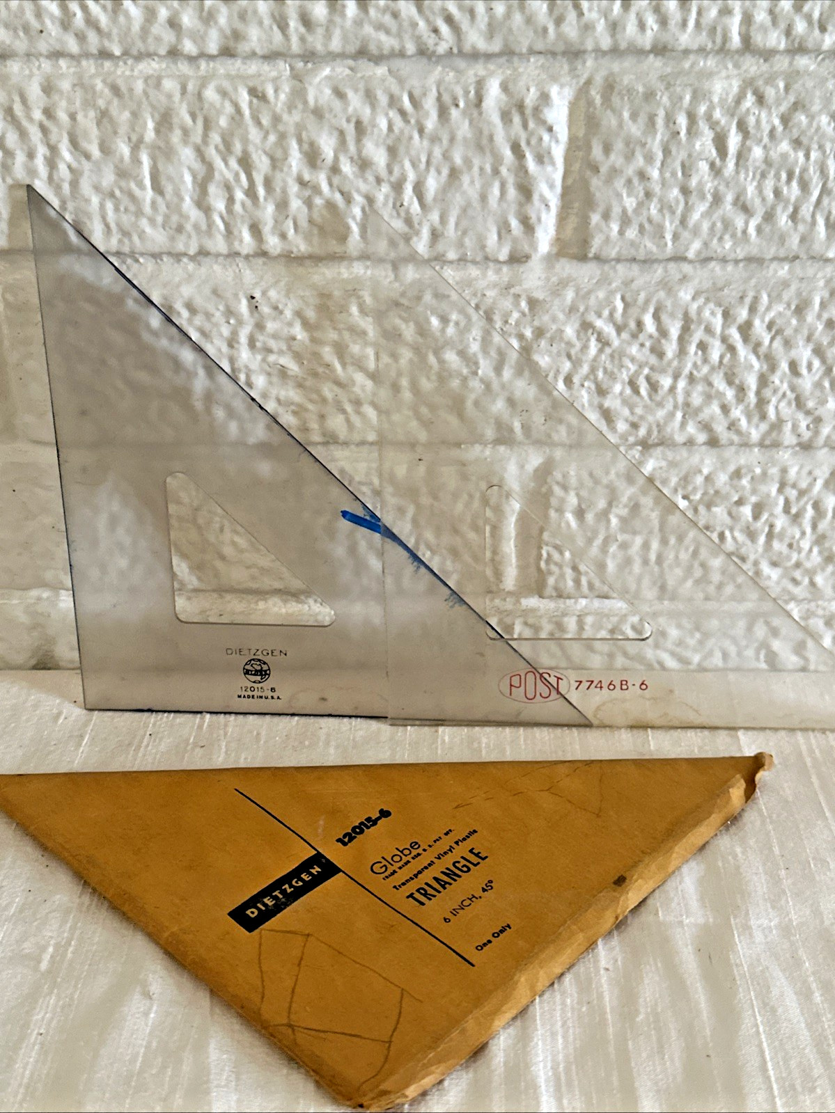 Dietzgen Drafting Triangles Model 12015-6 Globe Triangle 6-inch 45-degree Angle