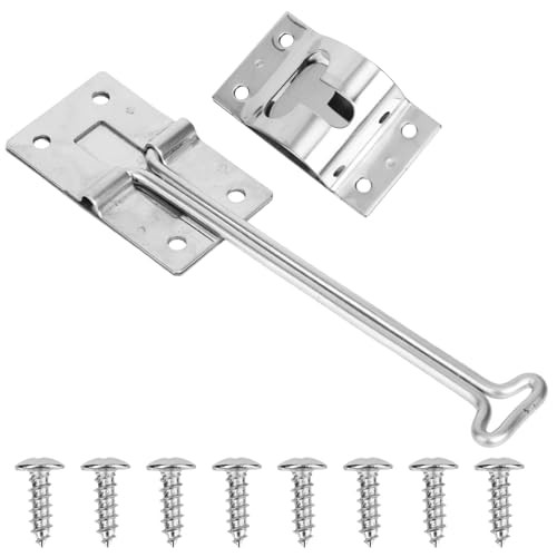 7.48 Inch RV Door Latch, 304 Stainless Steel Trailer Latch with Screws Silver 