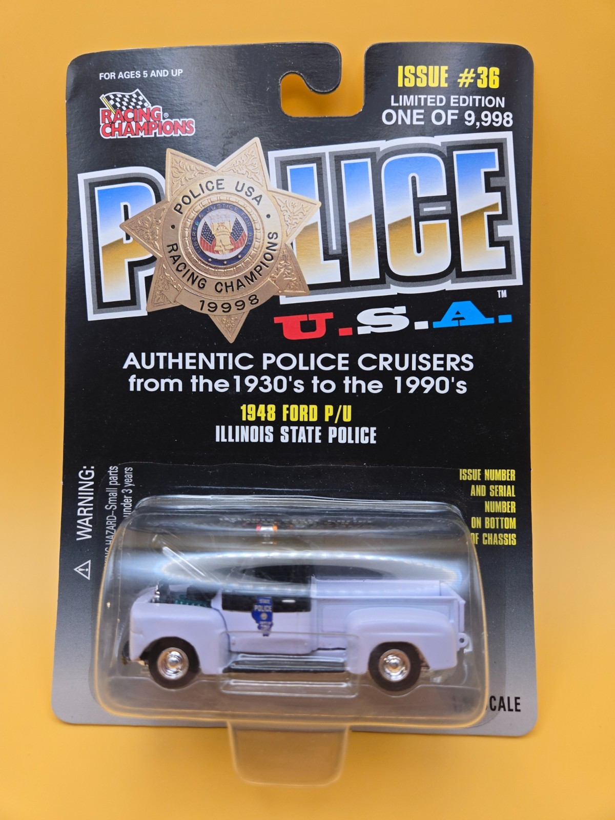 Racing Champions 1948 Ford P/U Illinois State Police Car Issue #36