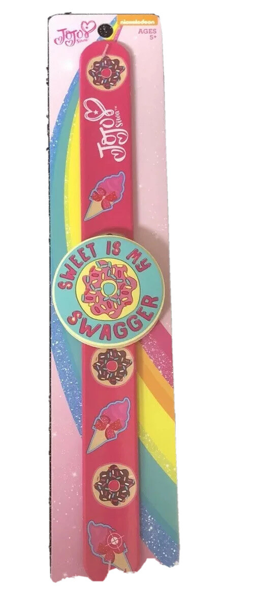 JOJO SIWA Slap Band Sweet Is My Swagger Bracelet PARTY Favor Fun Pink 🍭 🧁🍦