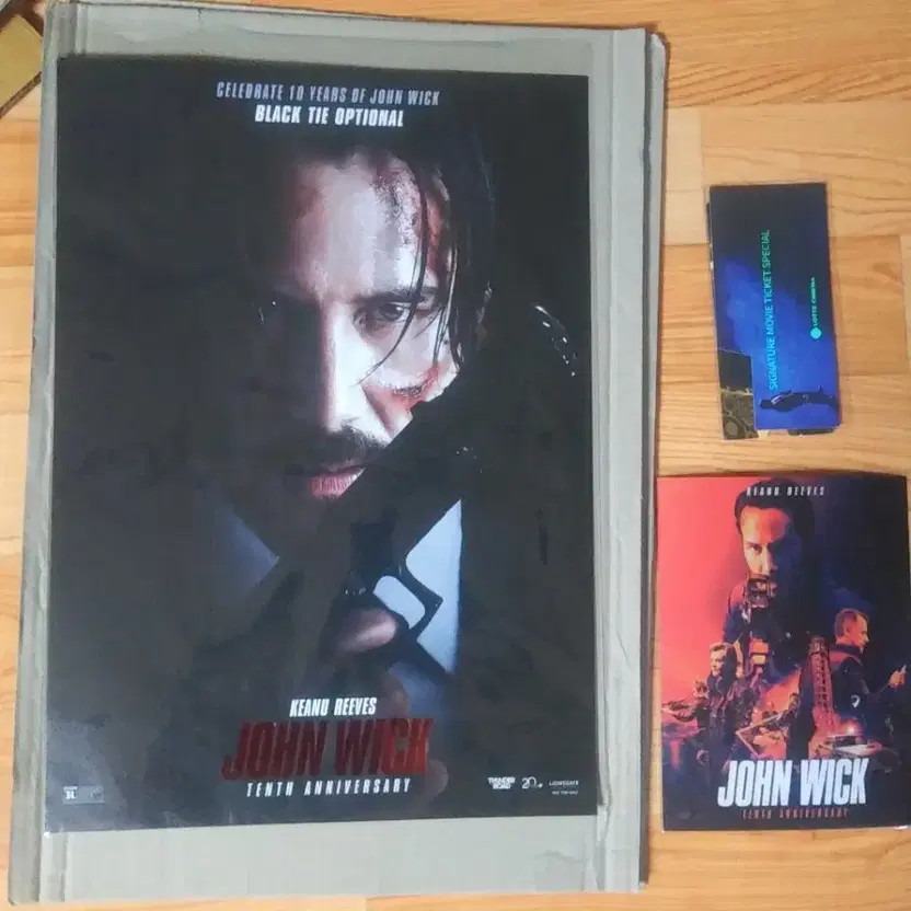 John Wick 10th Anniversary Re-release Movie Poster & Ticket Art Card Set