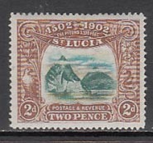 Santa Lucia - Mail Yvert 46 * Mh Mountains