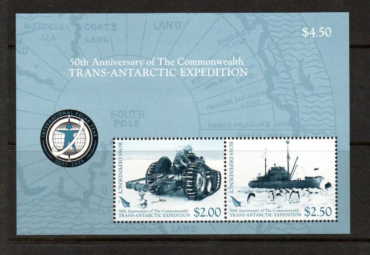 ROSS DEPENDENCY MNH 2007 MS109 50TH ANV OF COMMONWEALTH TRANS-ANTARCTIC EXPD