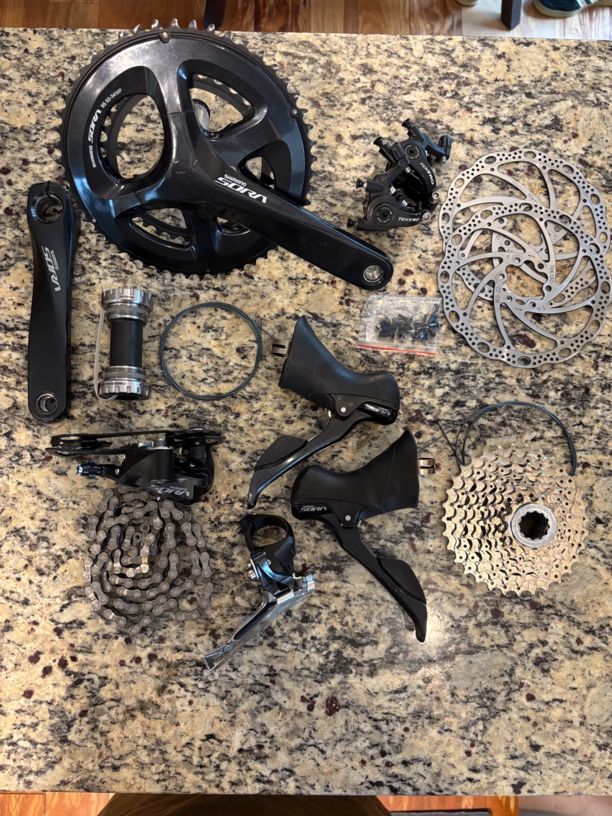 Shimano Sora R3000 Groupset TekTro Mechanical Disc brakes