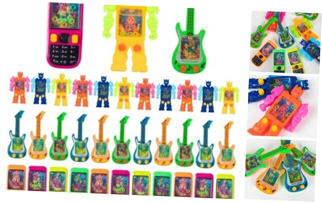 Handheld Water Game - Water Ring Toss - Mixed Designs - Ideal for 10 Toys